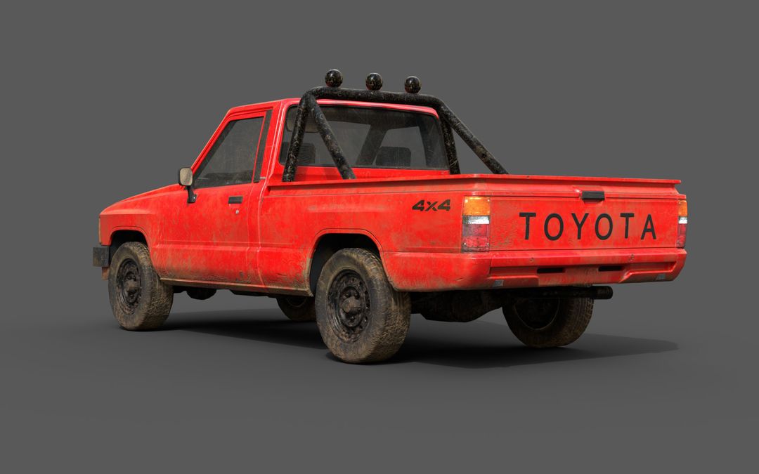 Real-Time Game-Ready Toyota Hilux 1983 Vehicle by Raul F.