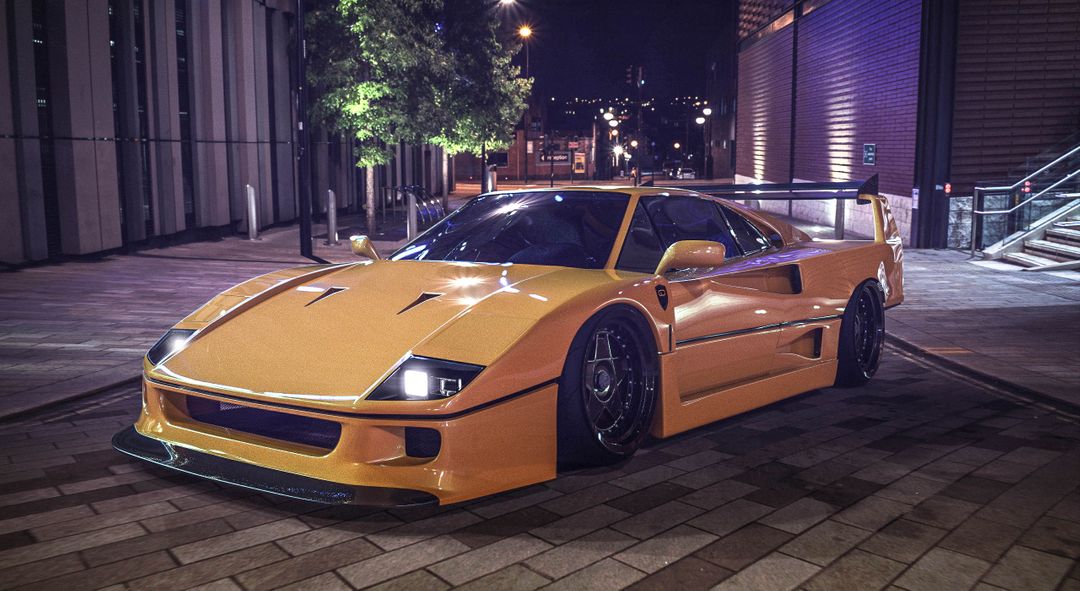 ferrari f40 yellow