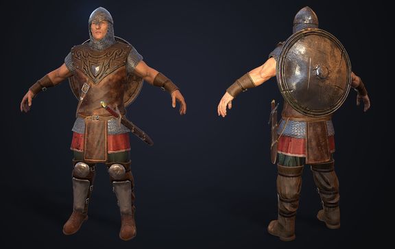 Medieval Character 3d modeling