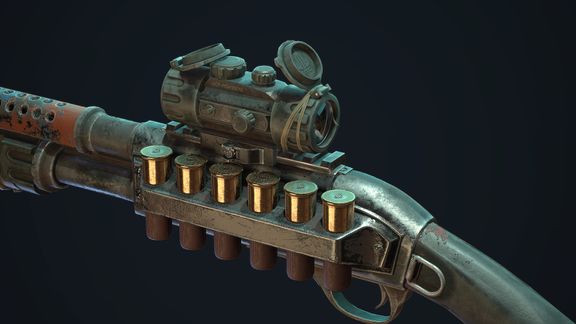 Remington 870 post apocalypse | 3D Weapons Modelling