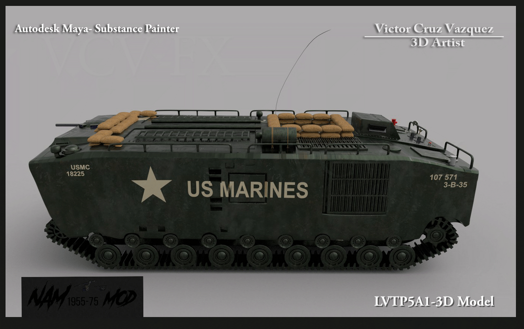 US Marine Tank by Victor C.