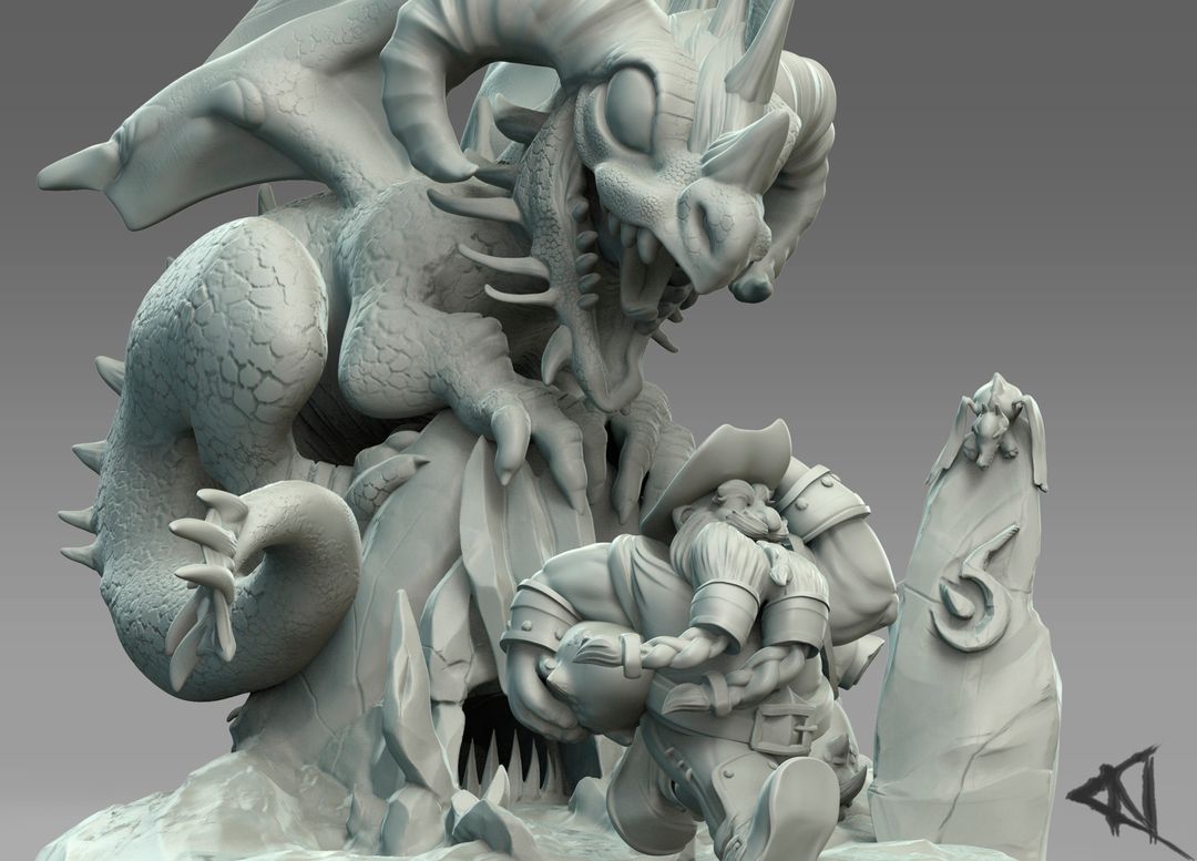 Sculpting - Onyxia and Brann Bronzebeard - CGHero