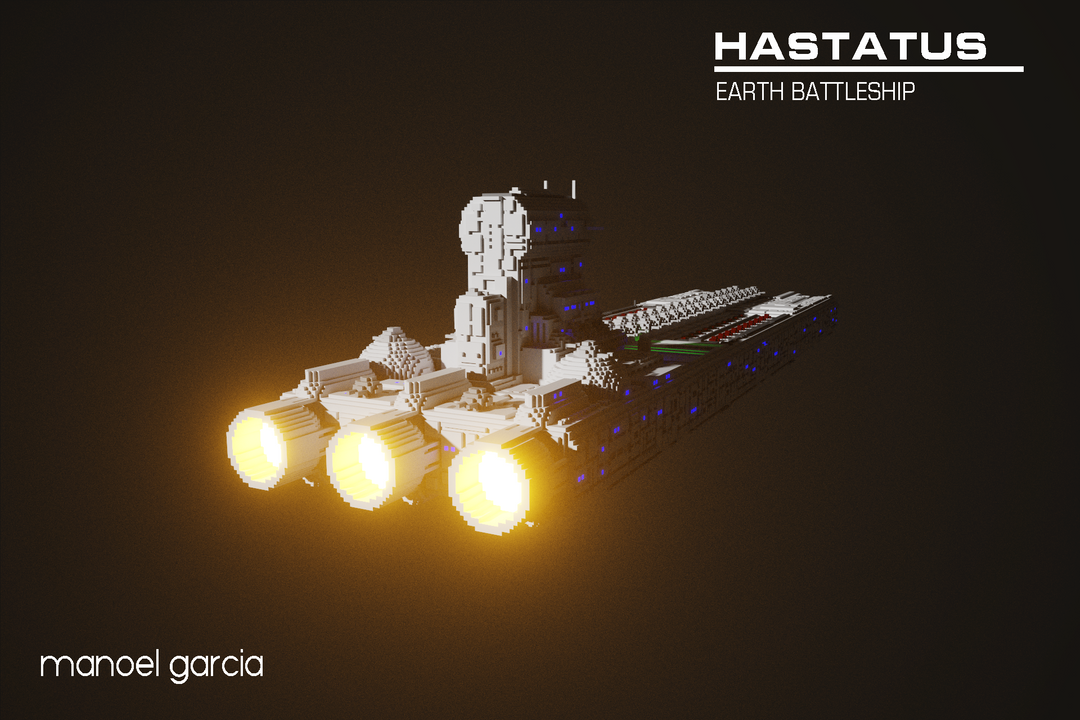 Hastatus - Earth Battleship by Manoel g.