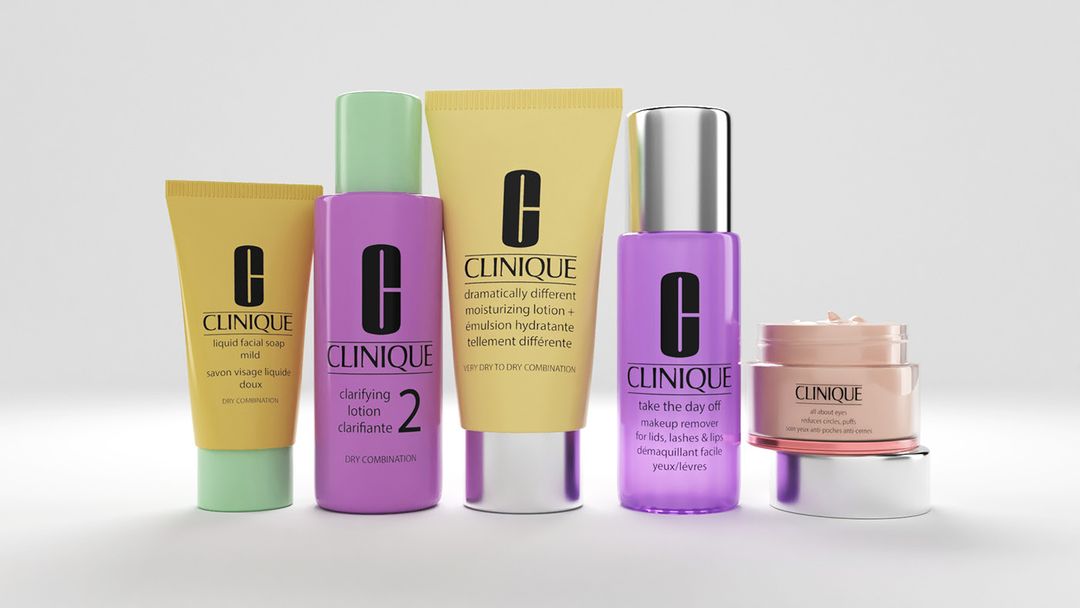 Clinique Beauty Product 3D Packaging Rendering