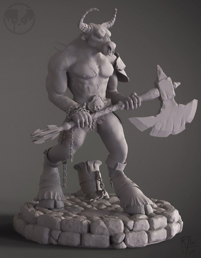 Minotaur Concept Sculpt by Robert W.