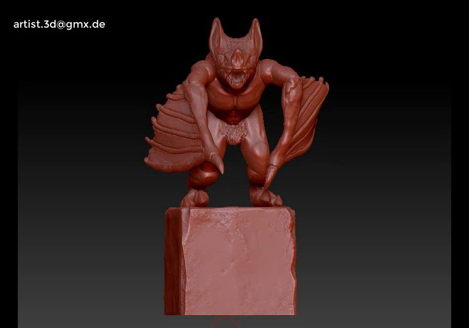 Gargoyle monster character 3D print model