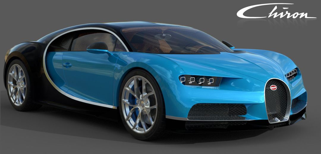 Bugatti Chiron Lowpoly