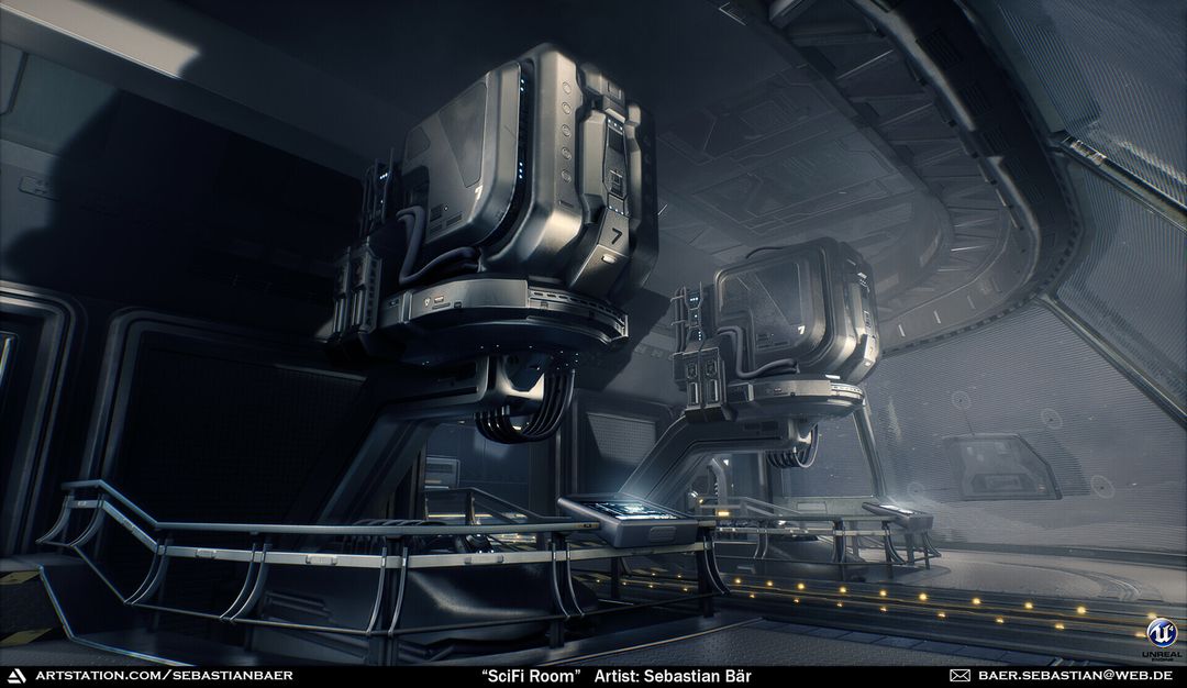 Scifi Generator Room (UE4) - Halo Fan Art