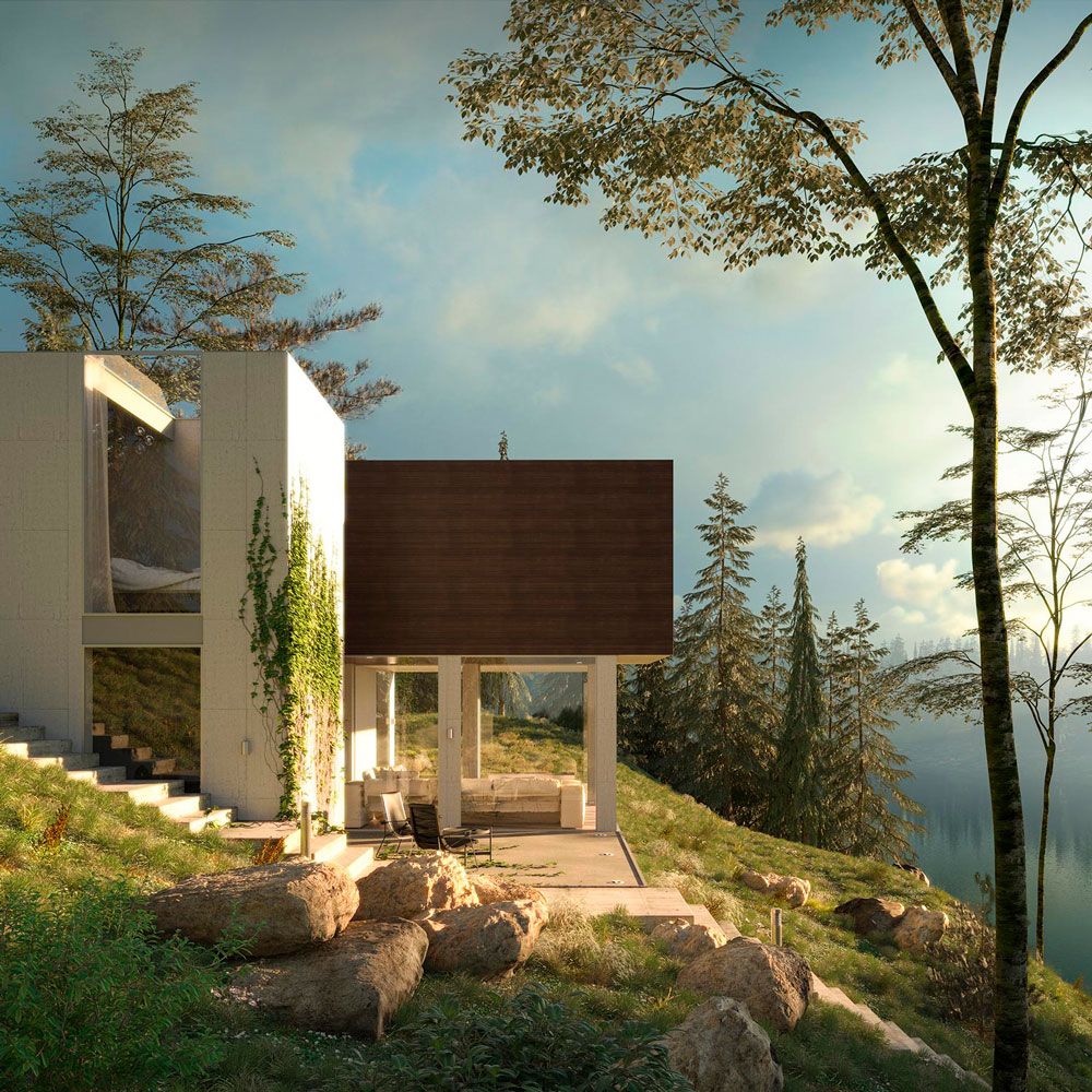 3D Rendering of cottages