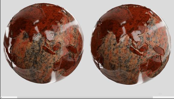 3D model for CNC . globe with continents and oceans . creation time 6 days