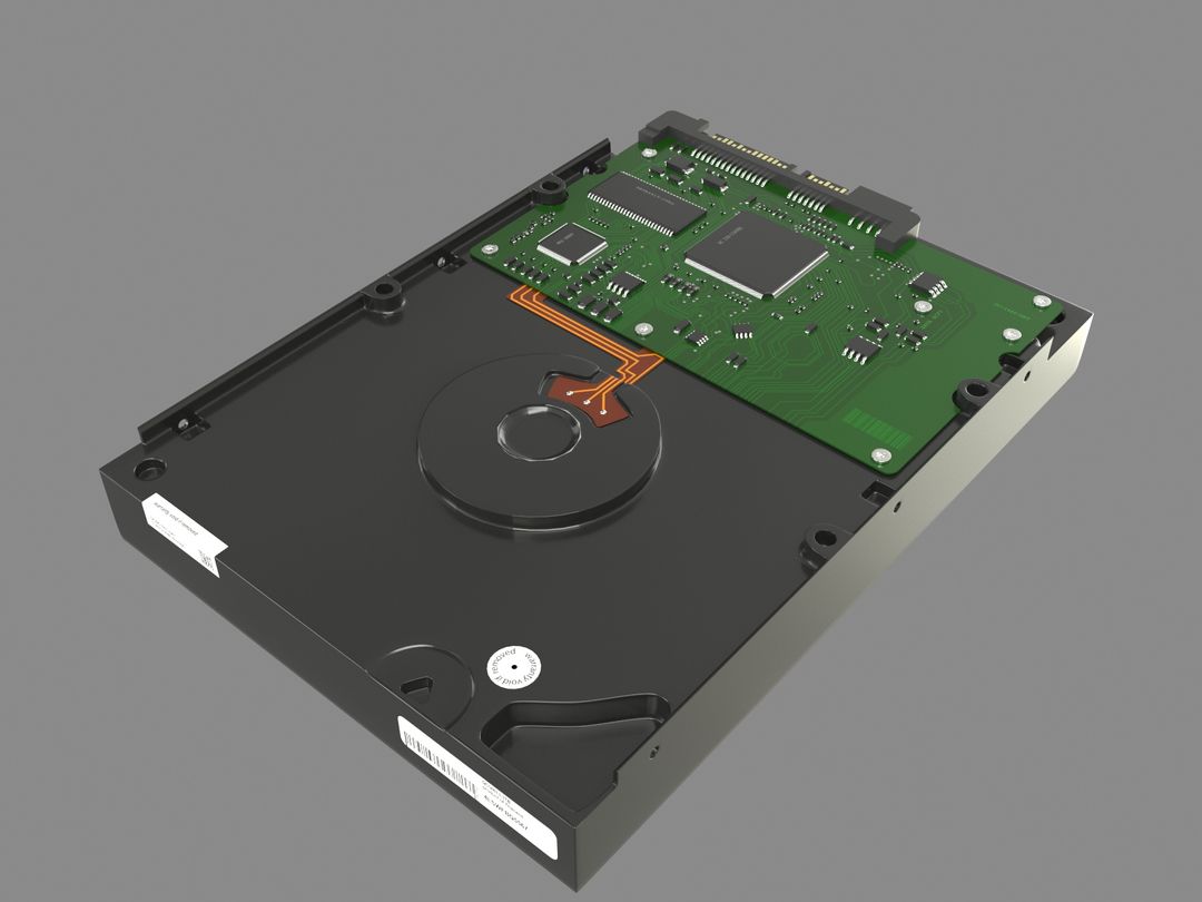 Hard Disk hard surface model