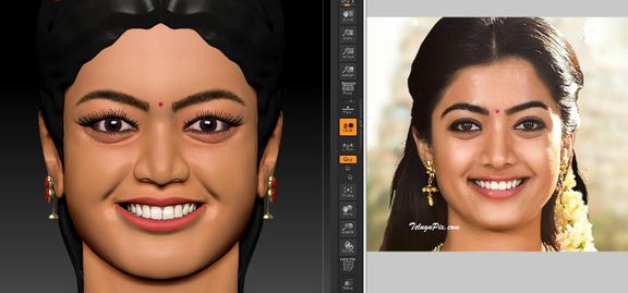 Actress face photo to 3dmodel