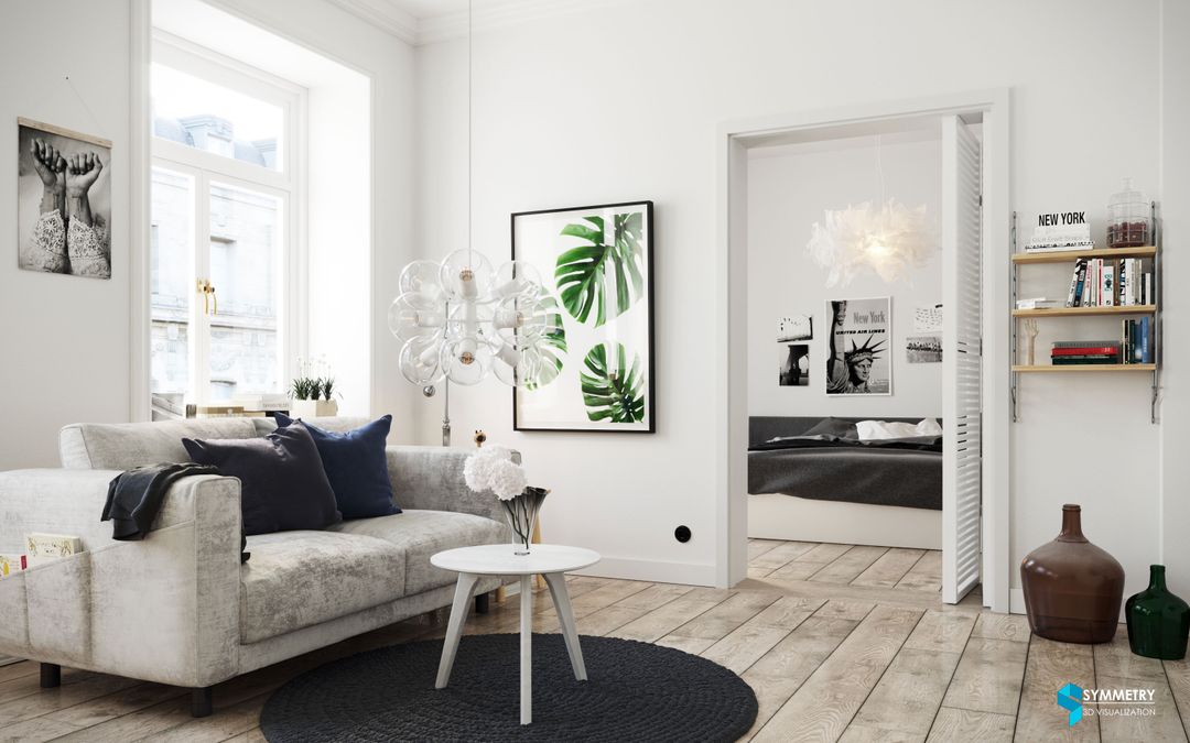 Scandinavian Apartment Visualisation by Andy P.