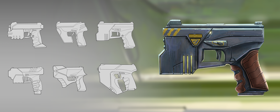 Cyberpunk gun design | 2D Weapon Concept Art