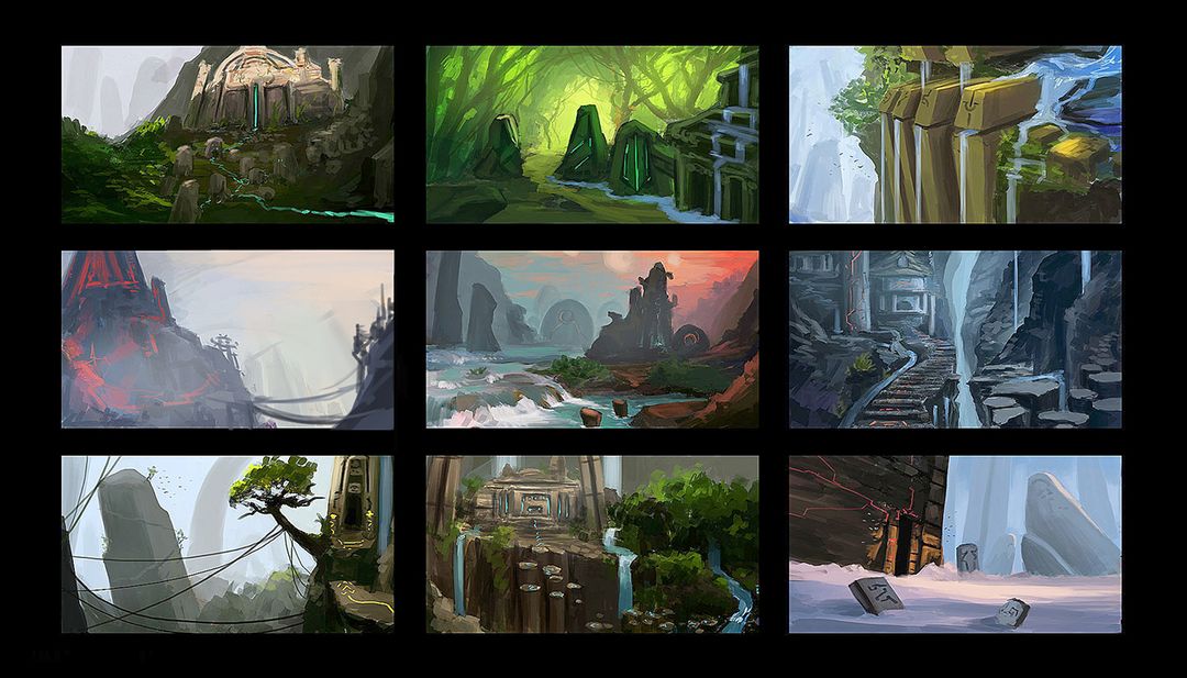 Environment design thumbnails