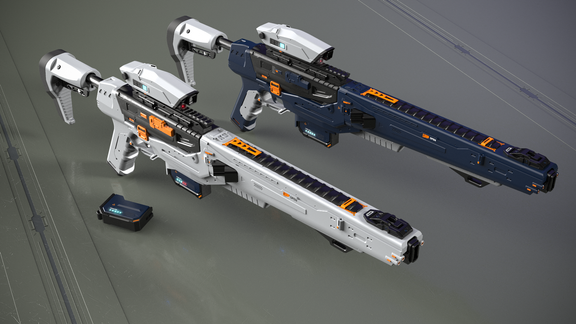 Electromagnetic assault rifle concept