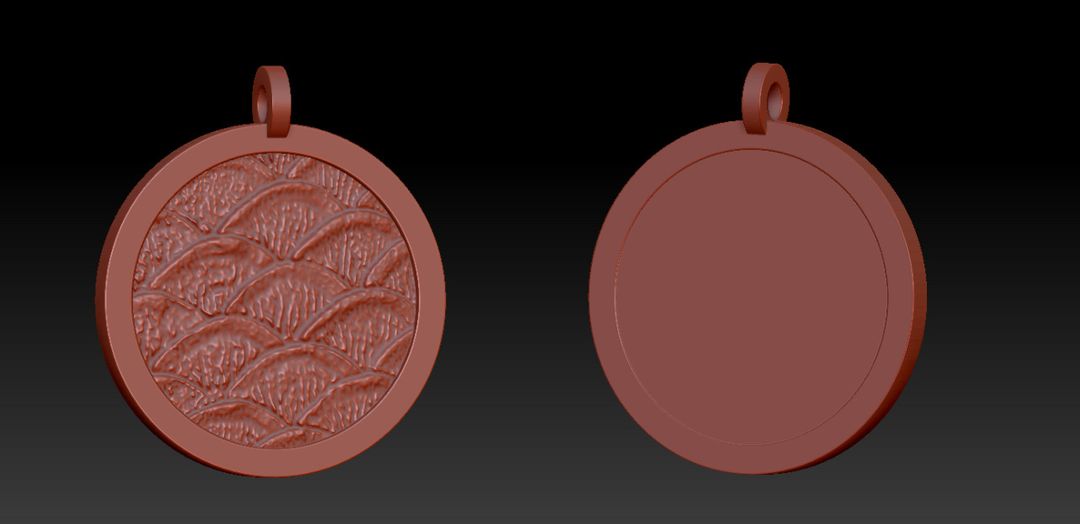 Fish scale pendant