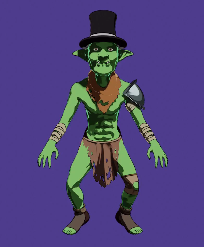 Cel-shaded Goblin Character