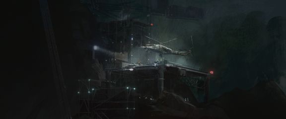 Crescent Island | 2D Game Building Concept Art