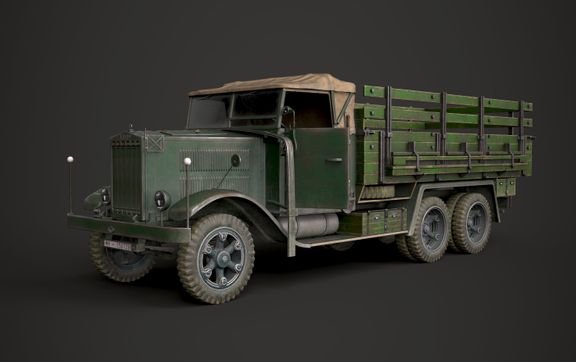 WW2 German Krupp L3H163 Truck | 3D Game Vehicle Assets