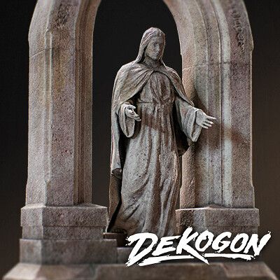 Gravestone Statue - Dekogon Cemetery Pack - Season 2 | 3D Game Buildings Assets