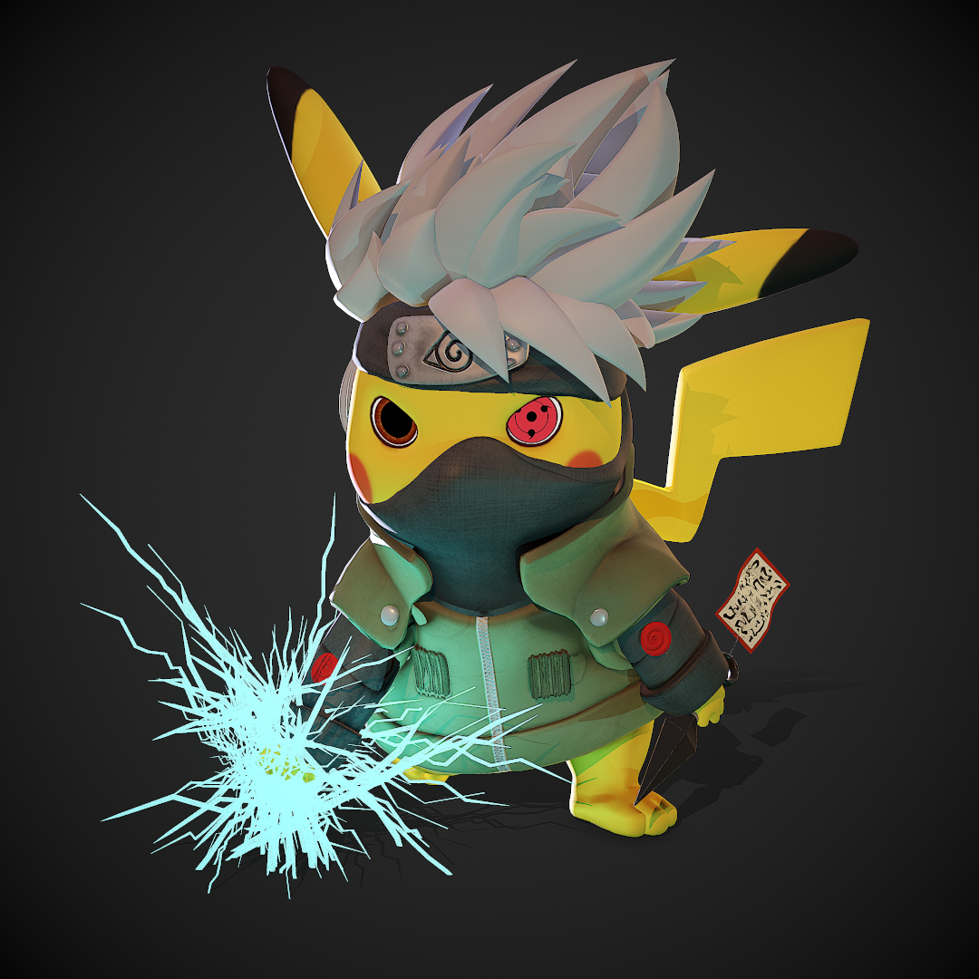 kakashi pikachu figure