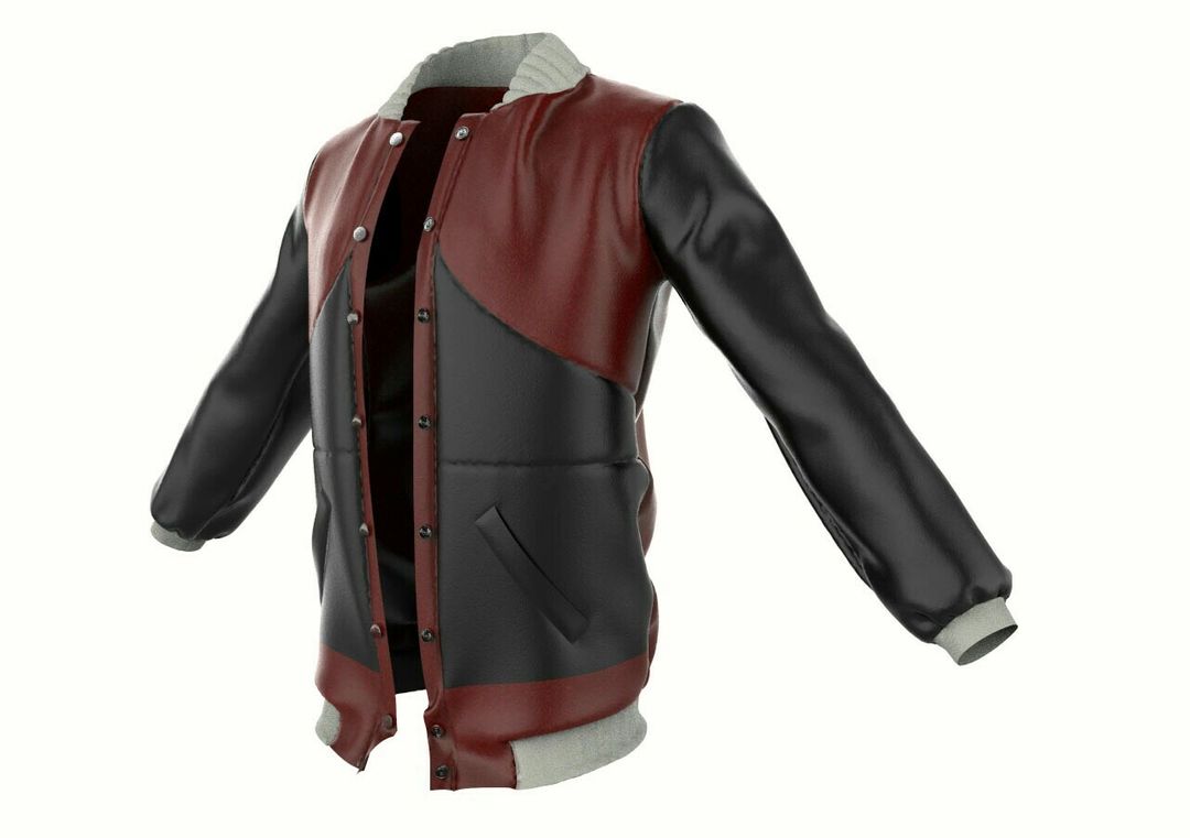 3D leather jacket