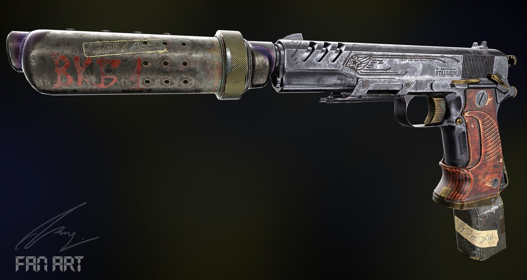 Pistol - Metro Exodus Fan art | 3D Weapons Modelling