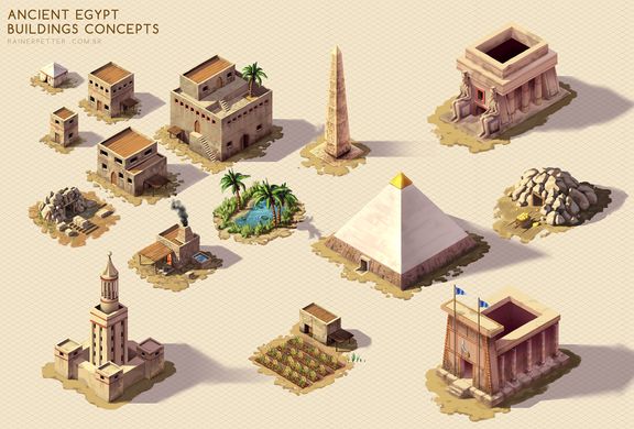 2D isometric buildings | 2D Game Props