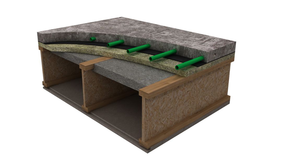 Underfloor heating cutaway
