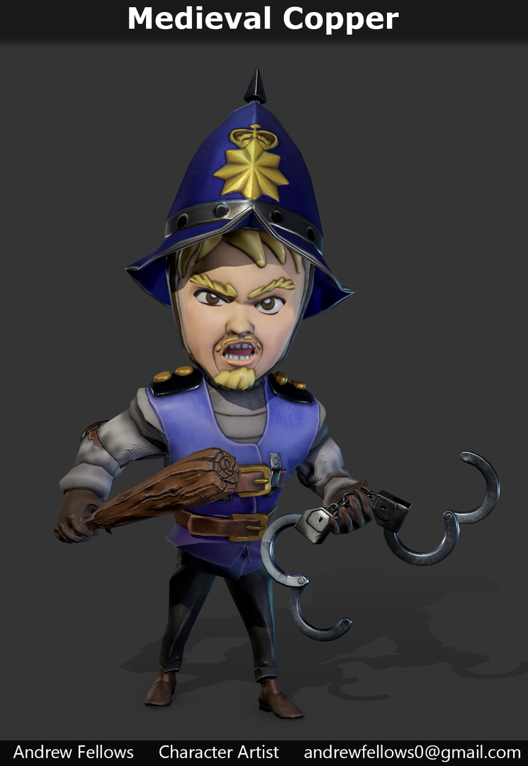 Mobile Character: Medieval Police Officer - CGHero