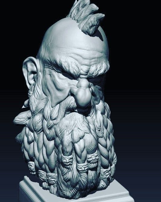 Wiking face sulpting