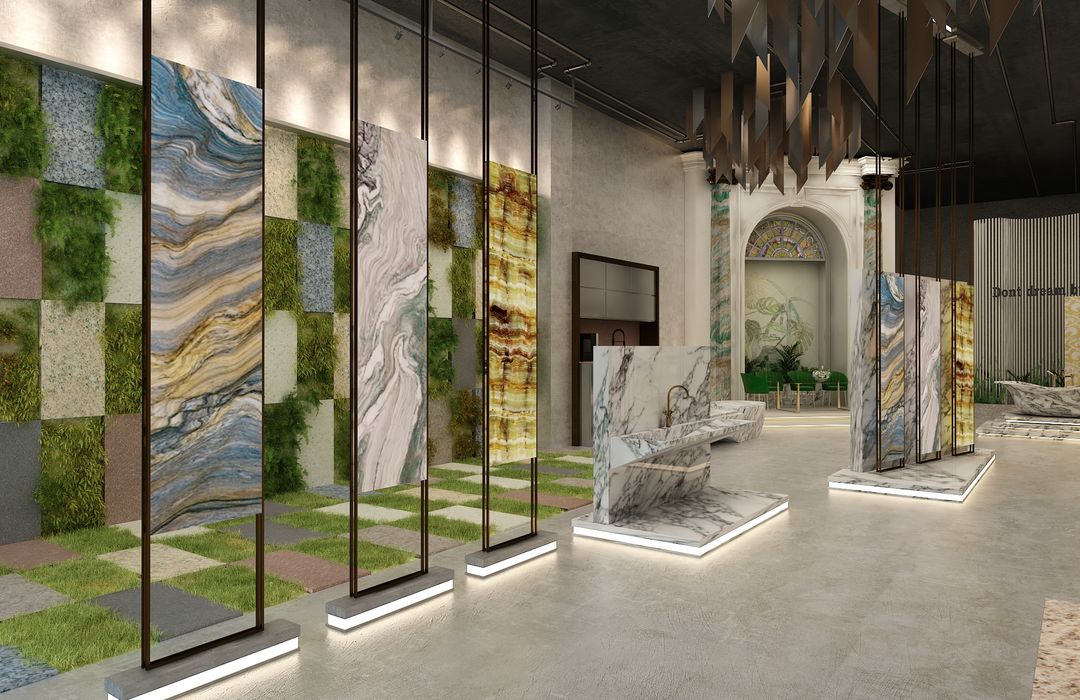 Interior design of tile and stone store by yunus t.