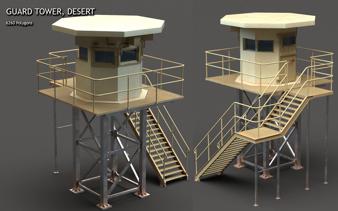 Guard Tower, Desert Environment. by Nicholas H.