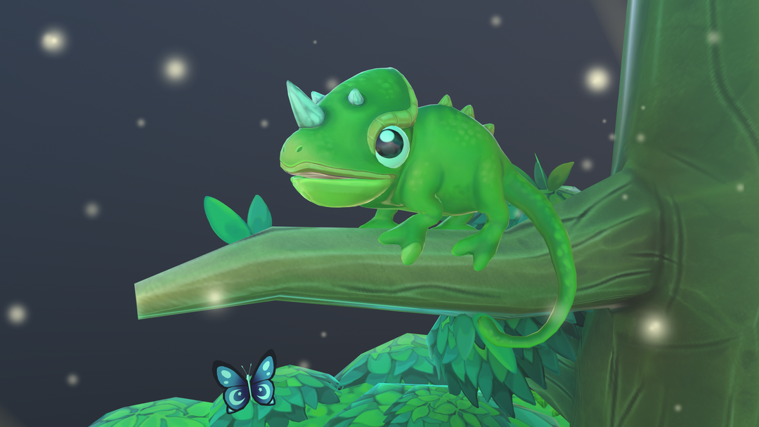 3d cartoon chameleon
