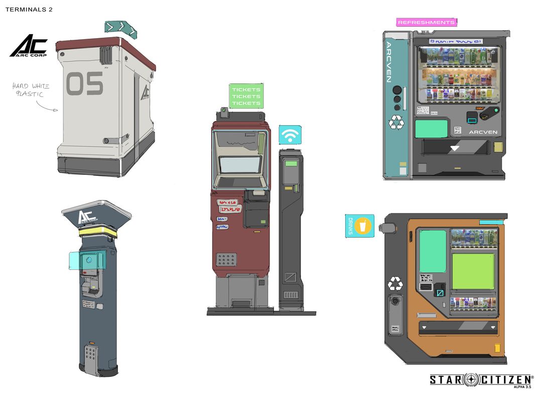 Terminal Concept Designs - Star Citizen | 2D Game Props