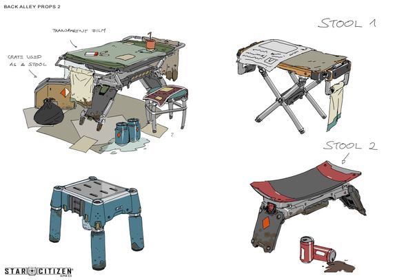 Prop Concept Designs - Star Citizen Alpha | 2D Game Props