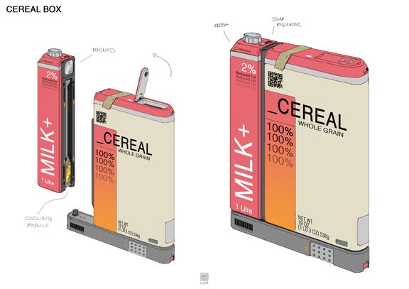 Futuristic Cereal Container Concept Design