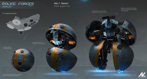 Police Vehicle 2 | 2D Vehicle Concept Art