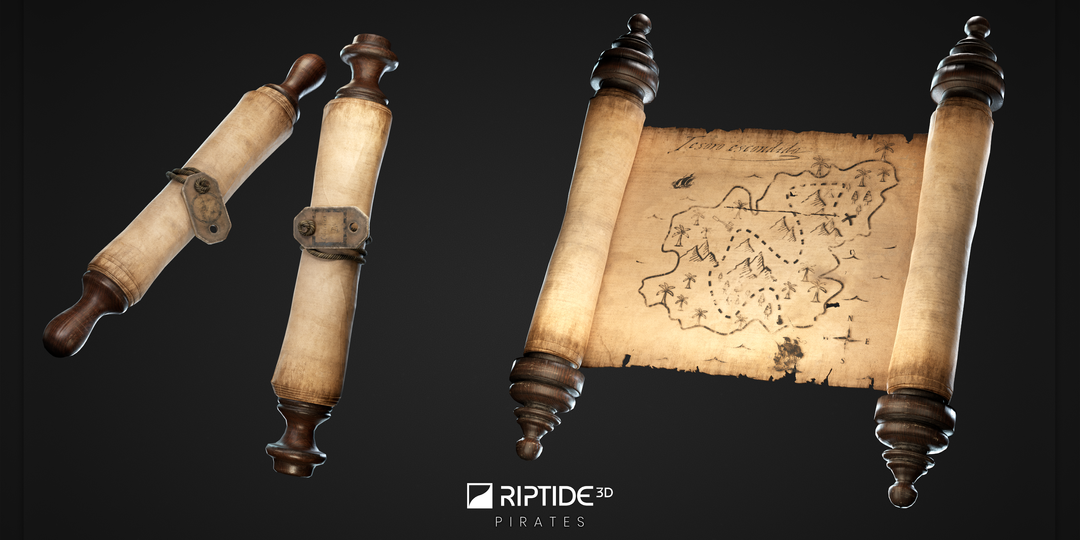 Pirate Map & Scrolls