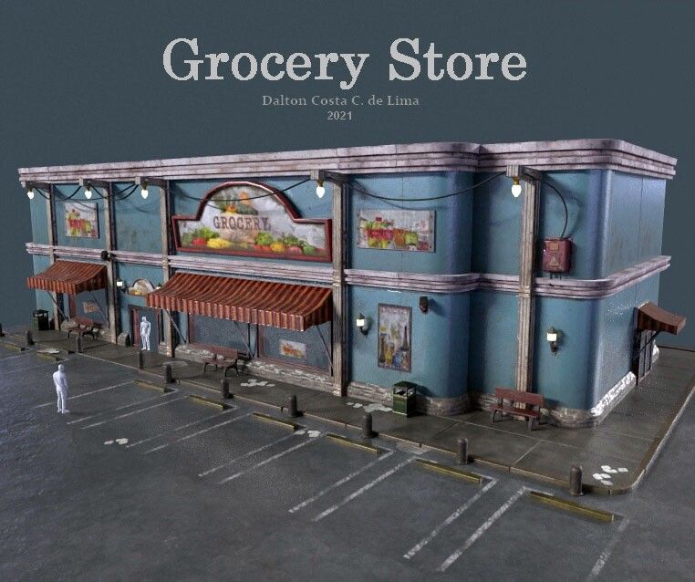 Exterior Abandoned Grocery Store