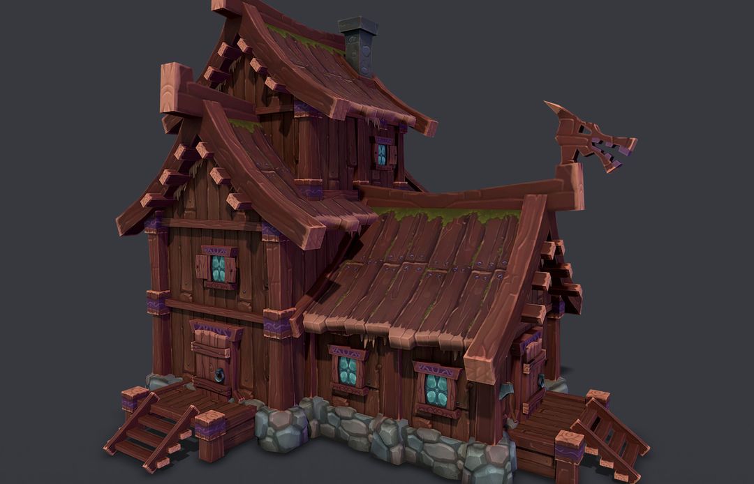 Wooden Village Set