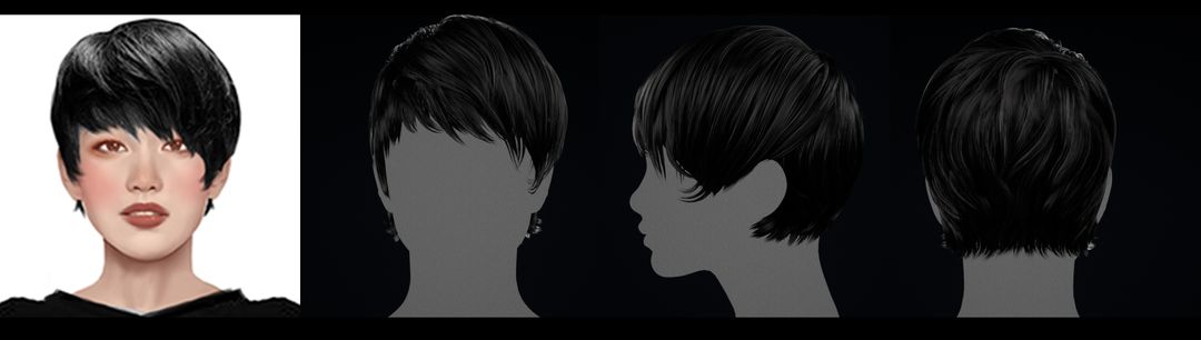 Short Length Female Hair Style by Guellor M.