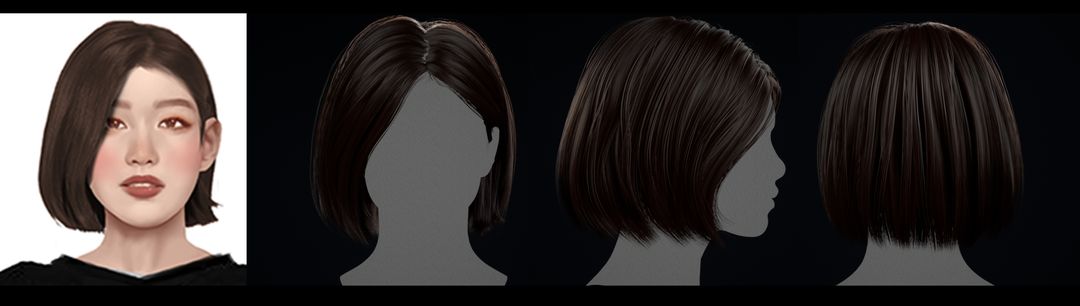 Medium Length Female Hair Style by Guellor M.