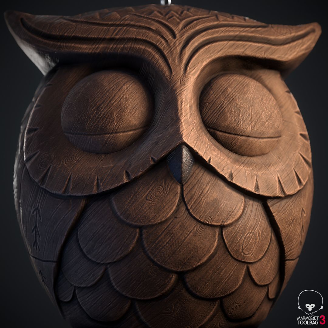 Sleepy owl 3D model