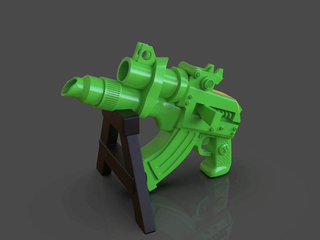 Stylized Scifi Pistol Sculpture