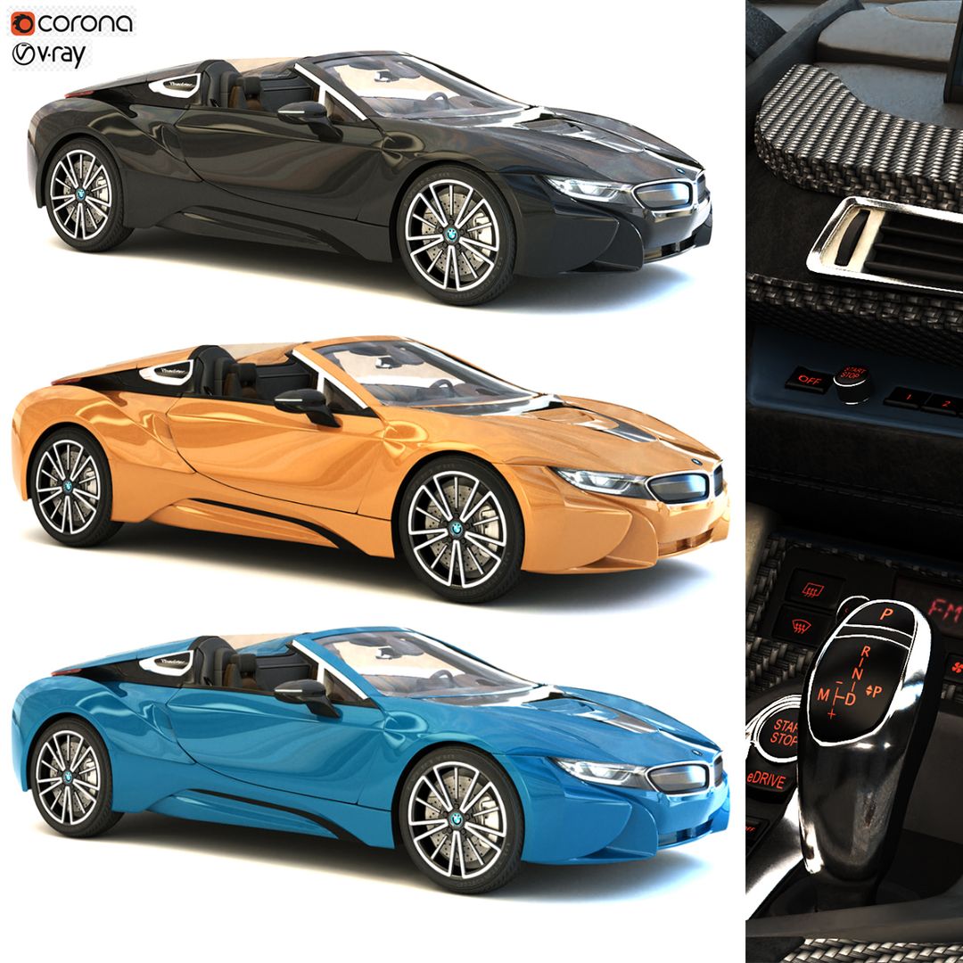 bmw i8 roadster 3d modeling by yunus t.