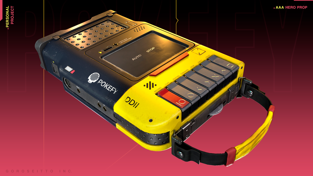 hero prop (tape player) | 3D Game Prop Modelling