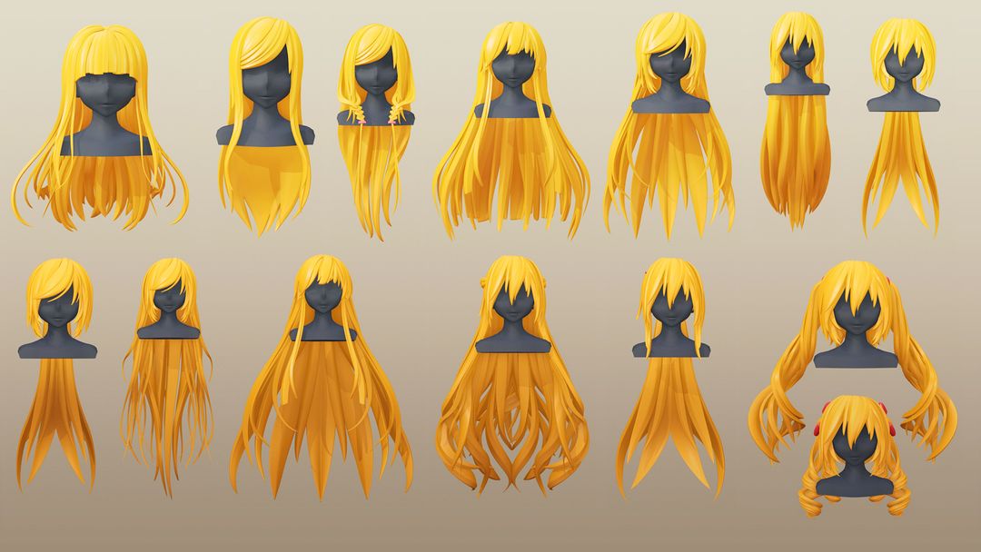 Anime Girl Long Hair Collection