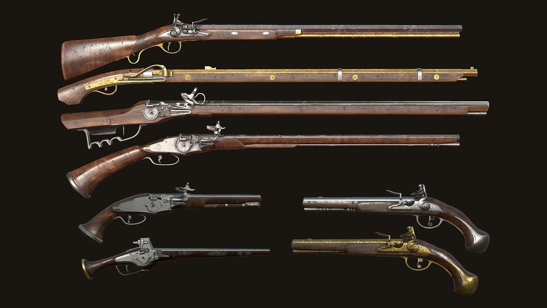 Flintlock Wheellock Rifle Pistol Collection